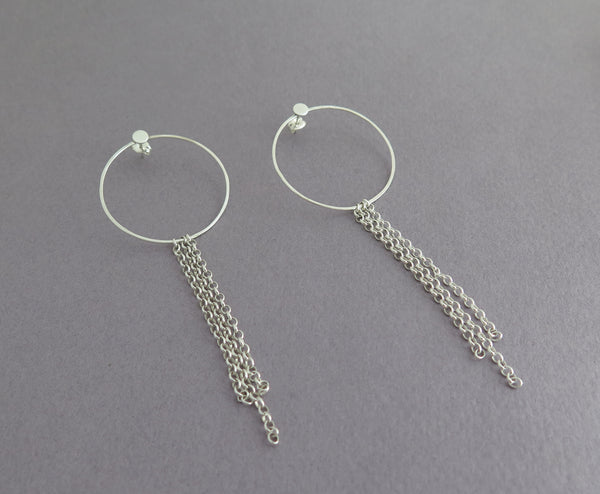 Hoop Earrings Chain Earring Dangle Earrings For Women Trendy Silver Earring  Designer For Woman Hanging Earring Cards Designer Jewelry Butterfly Earring  Not Fade From Hezh604, $9.91