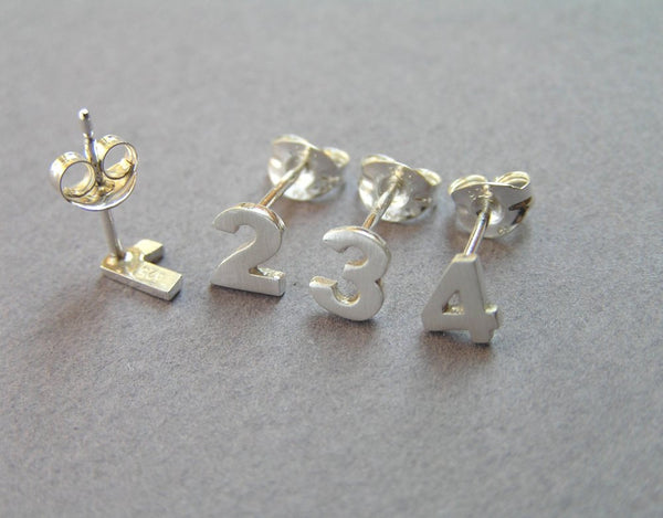 Custom clearance number earrings